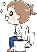 トイレ中のイラスト